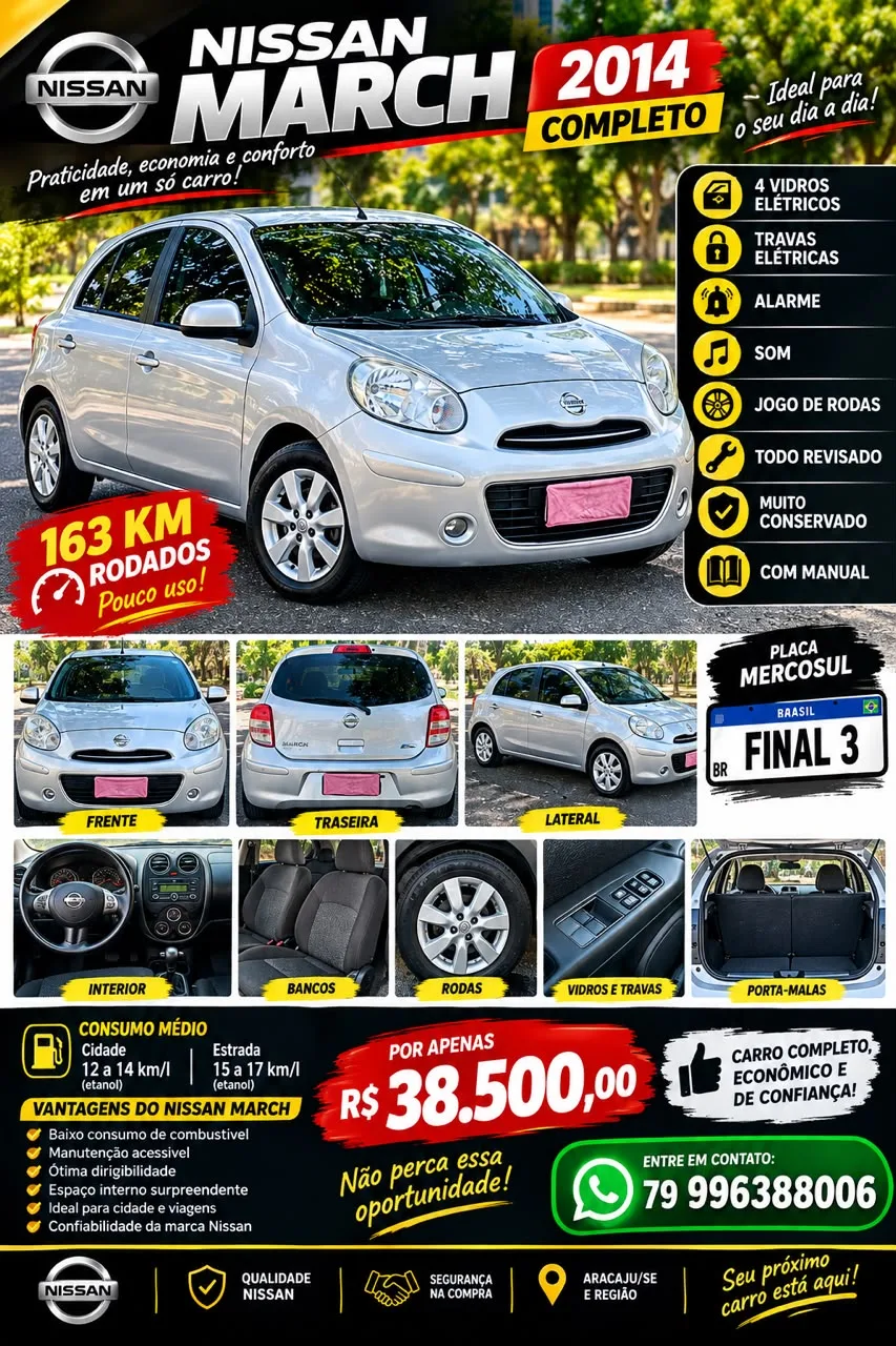 Foto do anúncio Nissan March 2014 Completo